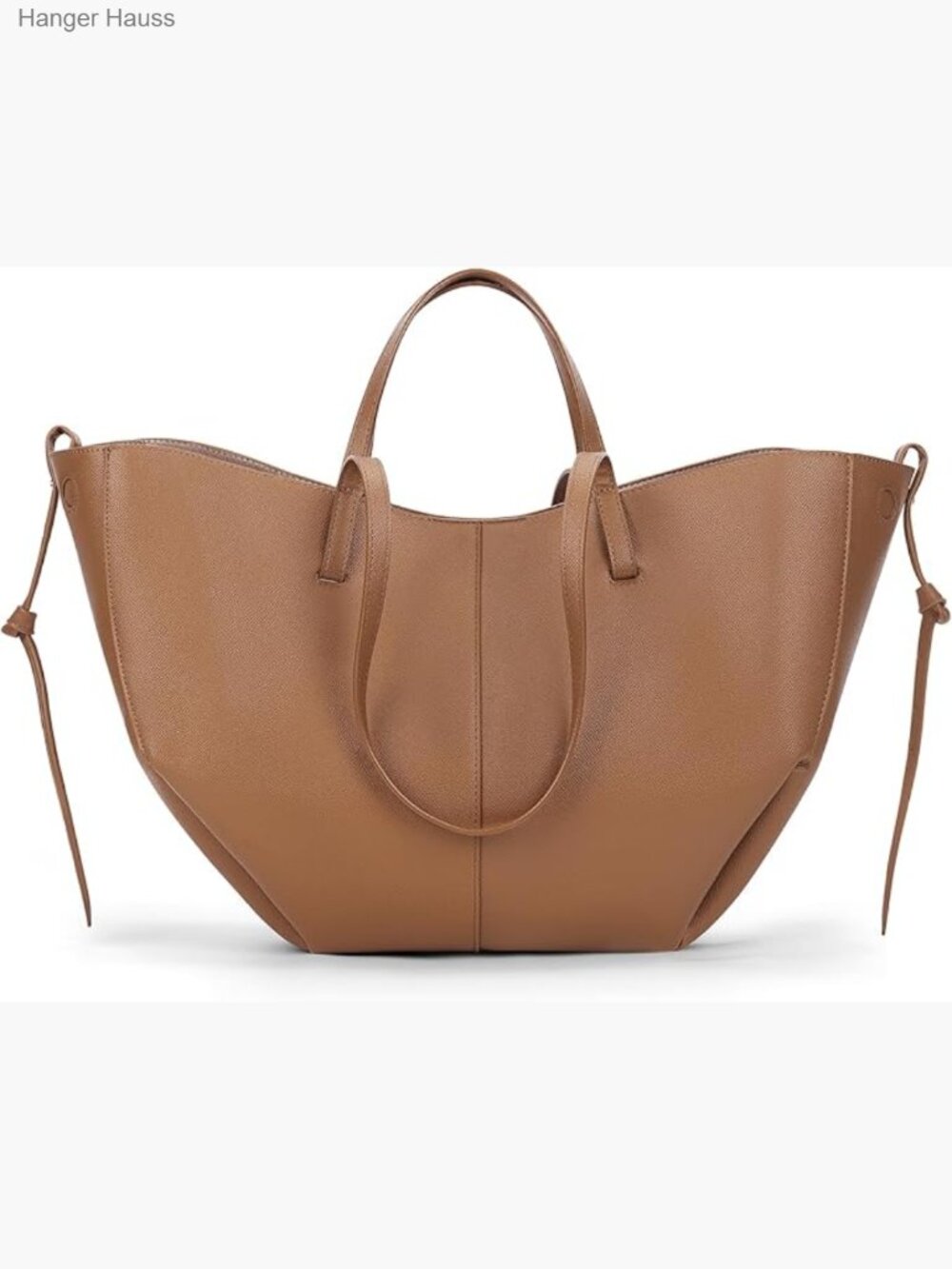 Faux Leather Work Tote Bag Trendy Handbag with Magnetic Closure